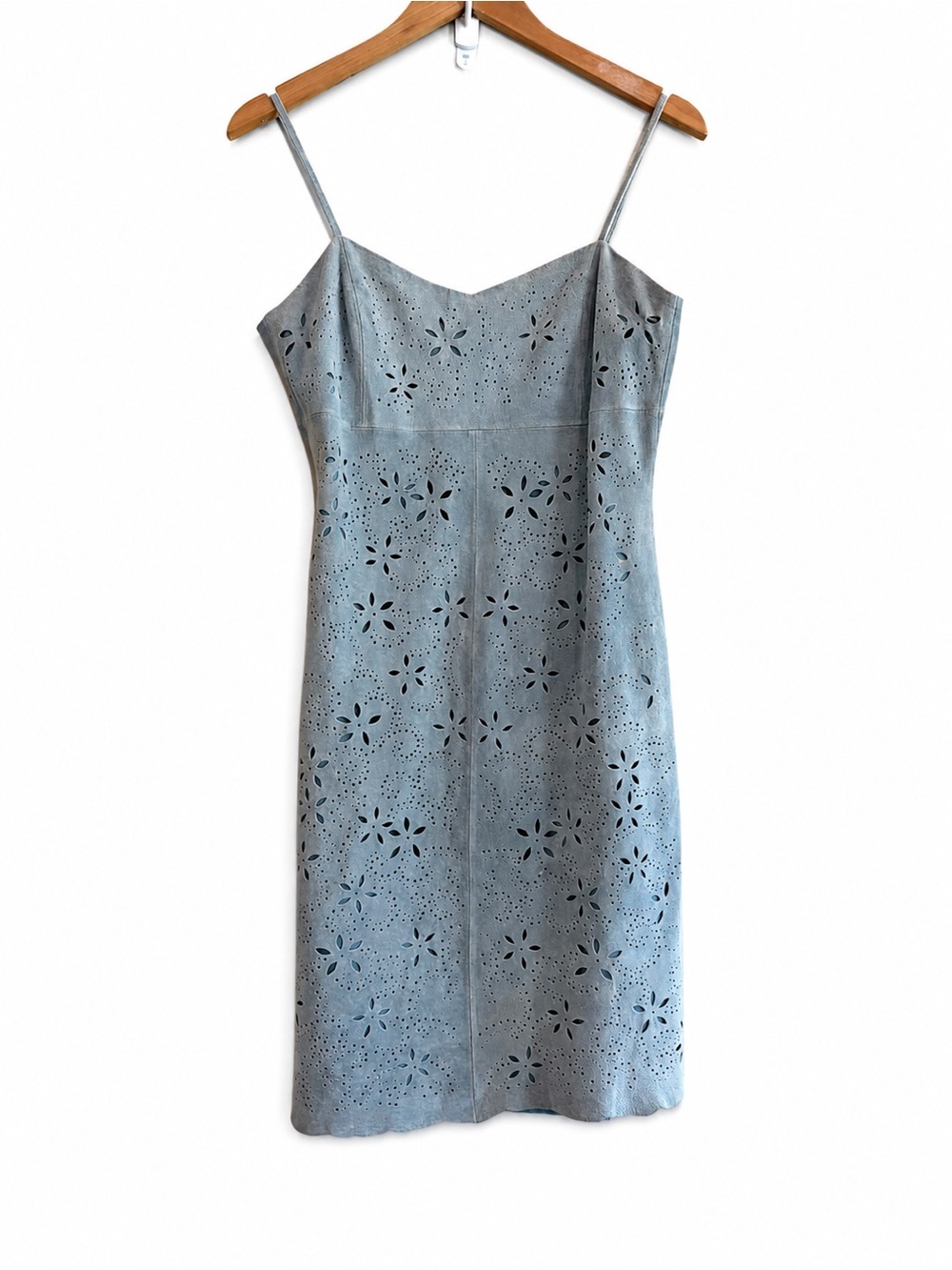 Amazing Vintage Rene Derhy Leather Eyelet Dress in Great Condition.(M) Rare Find